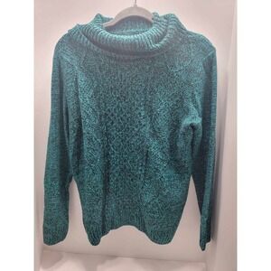 FADED CLORY 's Shirt Size L, Turquoise, Polyester,Cotton